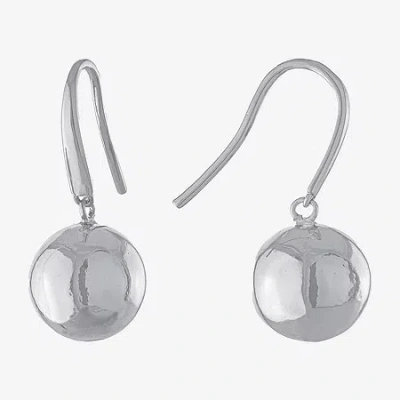 Silver Reflections Womens Pure Silver Over Brass Drop Earrings In Transparent