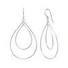 Silver Reflections Womens Pure Silver Over Brass Drop Earrings In Metallic