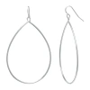 Silver Reflections Womens Pure Silver Over Brass Pear Drop Earrings In Transparent