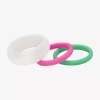 Silver Reflections Womens Silicone Ring Set In Transparent
