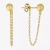 Silver Treasures 14k Gold Over Silver Drop Earrings In Gold