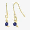 Silver Treasures 14k Gold Over Silver Moon Drop Earrings In Gold