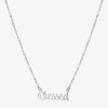 Silver Treasures Blessed Womens Sterling Silver 16 Inch Pendant Necklace In Silver