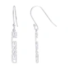 Silver Treasures Blessed Womens Sterling Silver Drop Earrings In Metallic