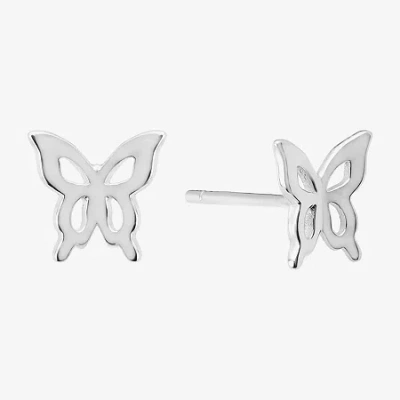 Silver Treasures Cubic Zirconia Sterling Silver 10.4mm Stud Earrings