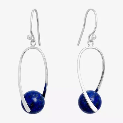 Silver Treasures Genuine Stone Bead Womens Sterling Silver Drop Earrings