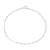 Silver Treasures Made In Italy 7.25-8" Womens Sterling Silver 7.25 Inch Solid Figaro Chain Bracelet In Silver