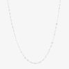 Silver Treasures Made In Italy Sterling Silver 16-20" Mirror Chain Necklace In Metallic