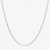 Silver Treasures Made In Italy Sterling Silver 16-24" Rope Chain Necklace In Metallic