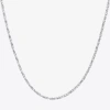 Silver Treasures Made In Italy Sterling Silver 16-24" Round Sparkle Chain Necklace In Silver