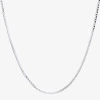 Silver Treasures Made In Italy Sterling Silver 16-30" Box Chain Necklace In Metallic