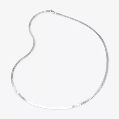 Silver Treasures Made In Italy Sterling Silver 16-30" Herringbone Chain Necklace