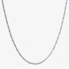 Silver Treasures Made In Italy Sterling Silver 18"- 20" Rope Chain Necklace In Metallic