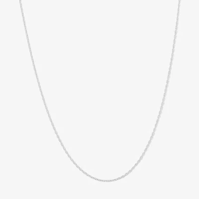 Silver Treasures Made In Italy Sterling Silver 18 Inch Flat Chain Necklace In Transparent