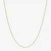 Silver Treasures Made In Italy Womens 14k Gold Over Silver 18 Inch Bead Chain Necklace In Gold