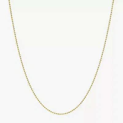 Silver Treasures Made In Italy Womens 14k Gold Over Silver 18 Inch Bead Chain Necklace