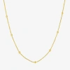 Silver Treasures Made In Italy Womens 14k Gold Over Silver 18 Inch Bead Chain Necklace In Gold