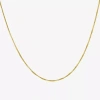 Silver Treasures Made In Italy Womens 14k Gold Over Silver 18 Inch Box Chain Necklace In Gold