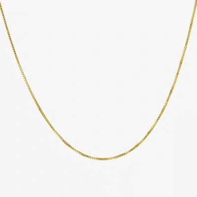 Silver Treasures Made In Italy Womens 14k Gold Over Silver 18 Inch Box Chain Necklace