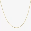 Silver Treasures Made In Italy Womens 14k Gold Over Silver 18 Inch Cable Chain Necklace In Gold
