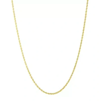 Silver Treasures Made In Italy Womens 14k Gold Over Silver 18 Inch Rope Chain Necklace