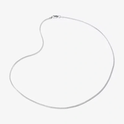 Silver Treasures Made In Italy Womens Sterling Silver 16 Inch Popcorn Chain Necklace In Transparent
