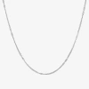 Silver Treasures Made In Italy Womens Sterling Silver 18 Inch Cable Chain Necklace In Metallic