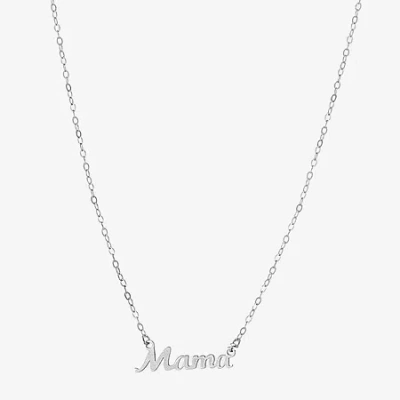 Silver Treasures Mama Womens Sterling Silver 16 Inch Pendant Necklace