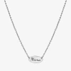 Silver Treasures Mama Womens Sterling Silver Oval 16 Inch Pendant Necklace In Silver