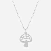 Silver Treasures Mushroom Womens Sterling Silver 16 Inch Pendant Necklace In Metallic
