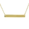 Silver Treasures Sister Womens 24k Gold Over Silver Bar 16 Inch Pendant Necklace In Gold