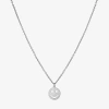 Silver Treasures Smiley Face Womens Sterling Silver 16 Inch Pendant Necklace In Silver