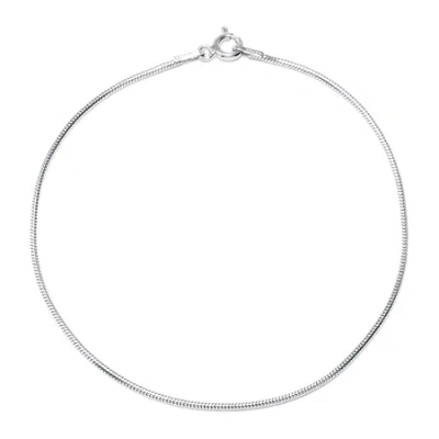 Silver Treasures Sterling Silver 7 Inch Snake Chain Bracelet In Metallic