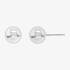 Silver Treasures Sterling Silver 9mm Stud Earrings In Metallic