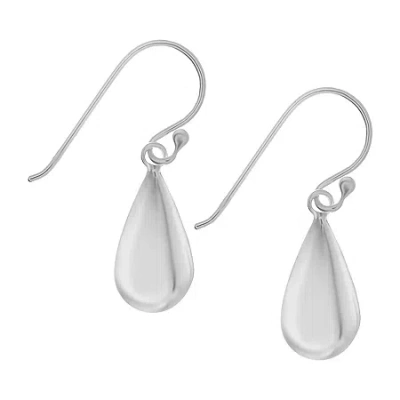 Silver Treasures Sterling Silver Drop Earrings In Metallic