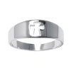 Silver Treasures Womens 2.5mm Sterling Silver Cross Band In Metallic