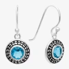 Silver Treasures Womens Cubic Zirconia Sterling Silver Hypoallergenic Drop Earrings In Silver