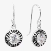 Silver Treasures Womens Cubic Zirconia Sterling Silver Hypoallergenic Drop Earrings In Silver