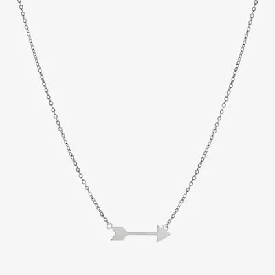 Silver Treasures Womens Sterling Silver Arrow 16 Inch Pendant Necklace