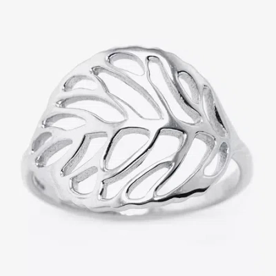 Silver Treasures Womens Sterling Silver Band
