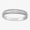 Silver Treasures Womens Sterling Silver Band In Metallic