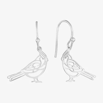 Silver Treasures Womens Sterling Silver Drop Earrings