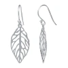 Silver Treasures Womens Sterling Silver Drop Earrings In Silver