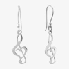 Silver Treasures Womens Sterling Silver Drop Earrings In Silver