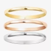 Silver Treasures Womens Sterling Silver Ring Set In Gold