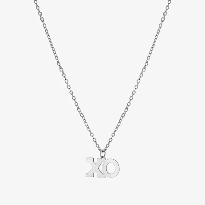 Silver Treasures Xo Womens Sterling Silver 16 Inch Pendant Necklace