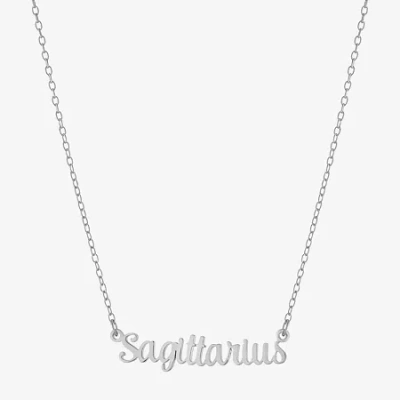 Silver Treasures Zodiac Womens Sterling Silver 16 Inch Pendant Necklace
