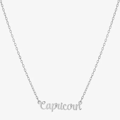 Silver Treasures Zodiac Womens Sterling Silver 16 Inch Pendant Necklace In Metallic