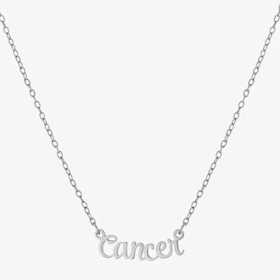 Silver Treasures Zodiac Womens Sterling Silver 16 Inch Pendant Necklace In Metallic