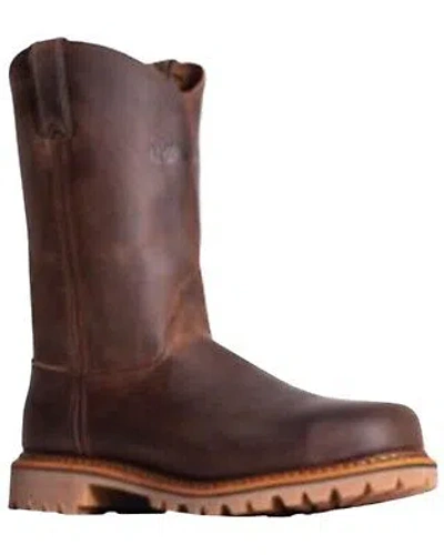 Pre-owned Silverado Abilene Men's  10&quot; Pull On Non-safety Work Boot - Round Toe Brown